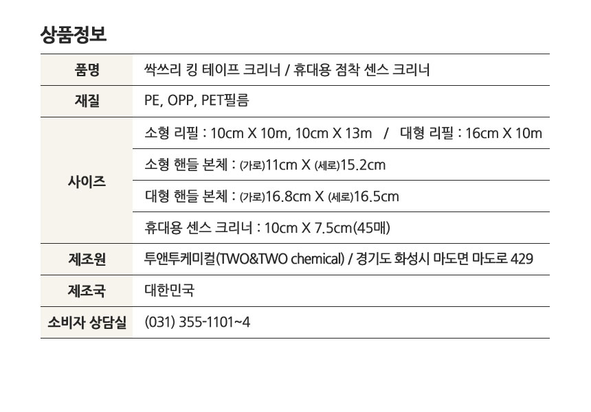 Roll cleaner details page Image